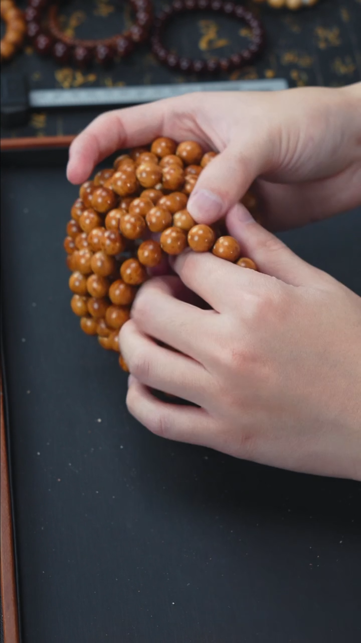 手串紫金鼠油核光珠12