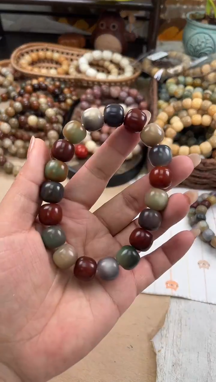 手串菩提根/象牙果a852 卡14 干磨孔孔一般