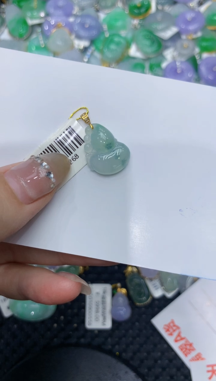 【闪购商品】翡翠颈饰18K金镶嵌222222222