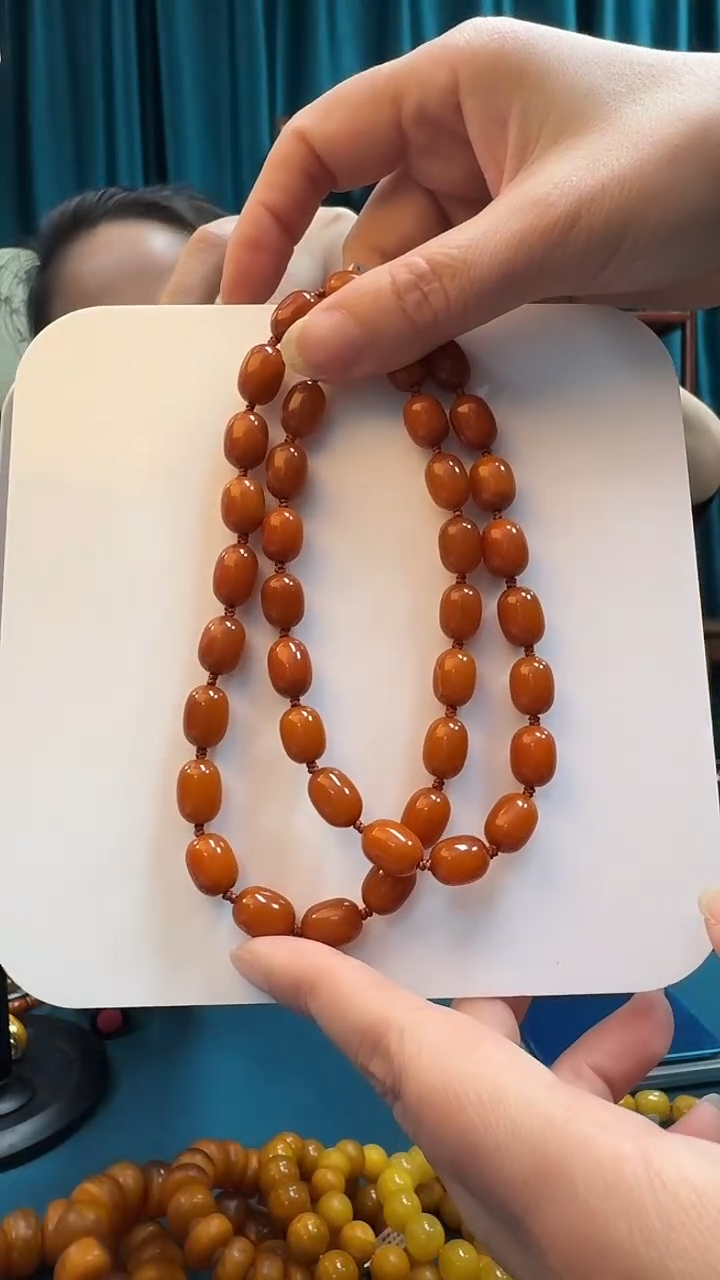 未镶嵌项链蜜蜡蜜蜡枣珠锁骨链