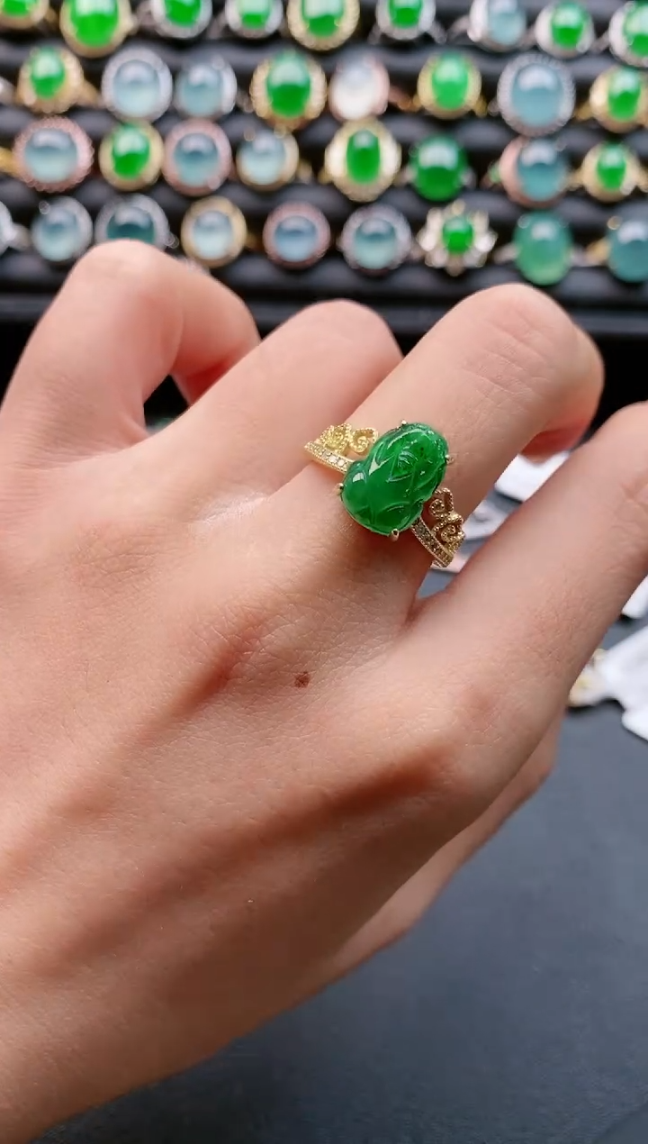 【闪购商品】翡翠戒指银S925镶嵌11111