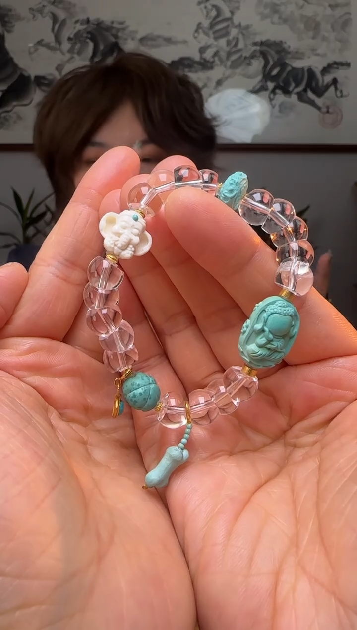 【闪购商品】水晶手串18K金镶嵌时尚百搭A1683