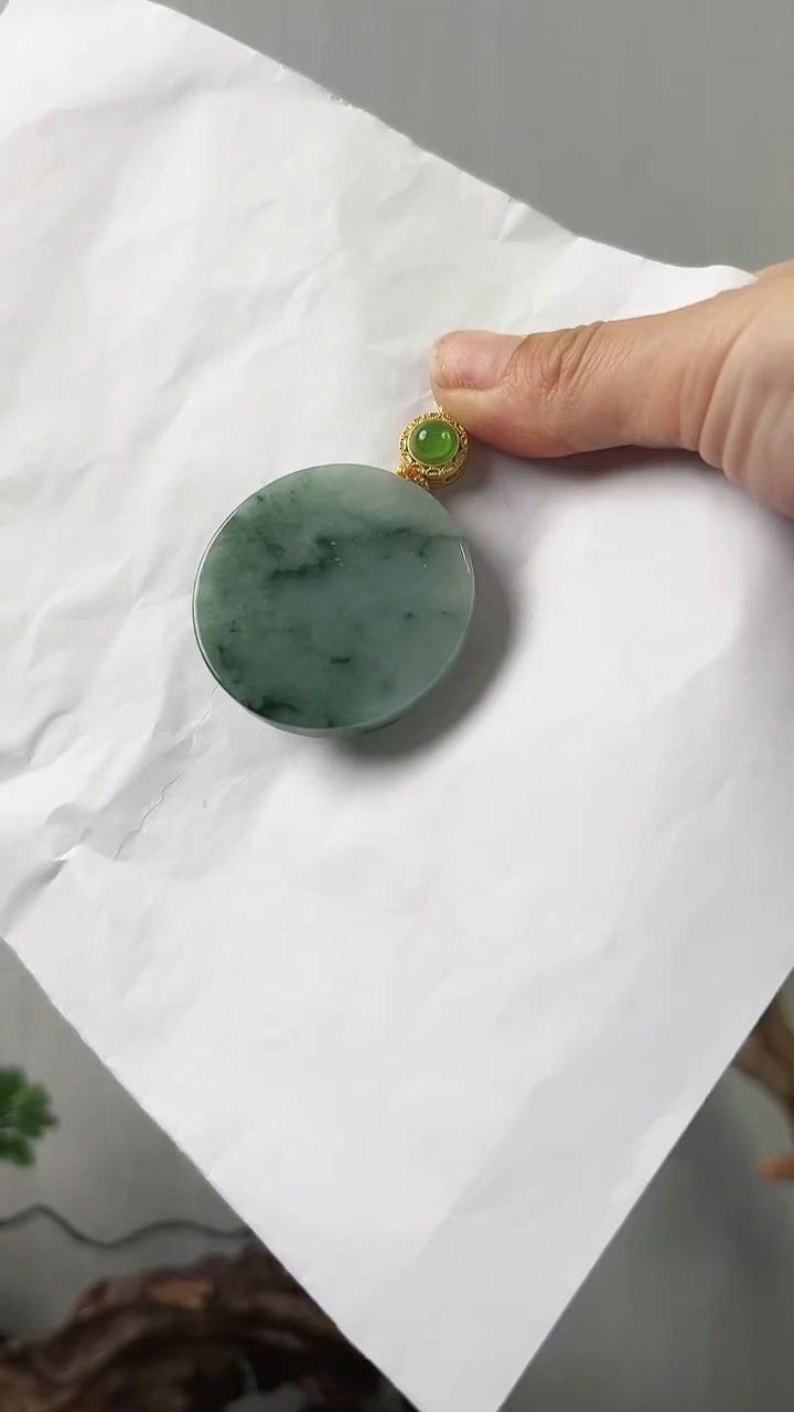 【闪购商品】翡翠颈饰未镶嵌平安牌