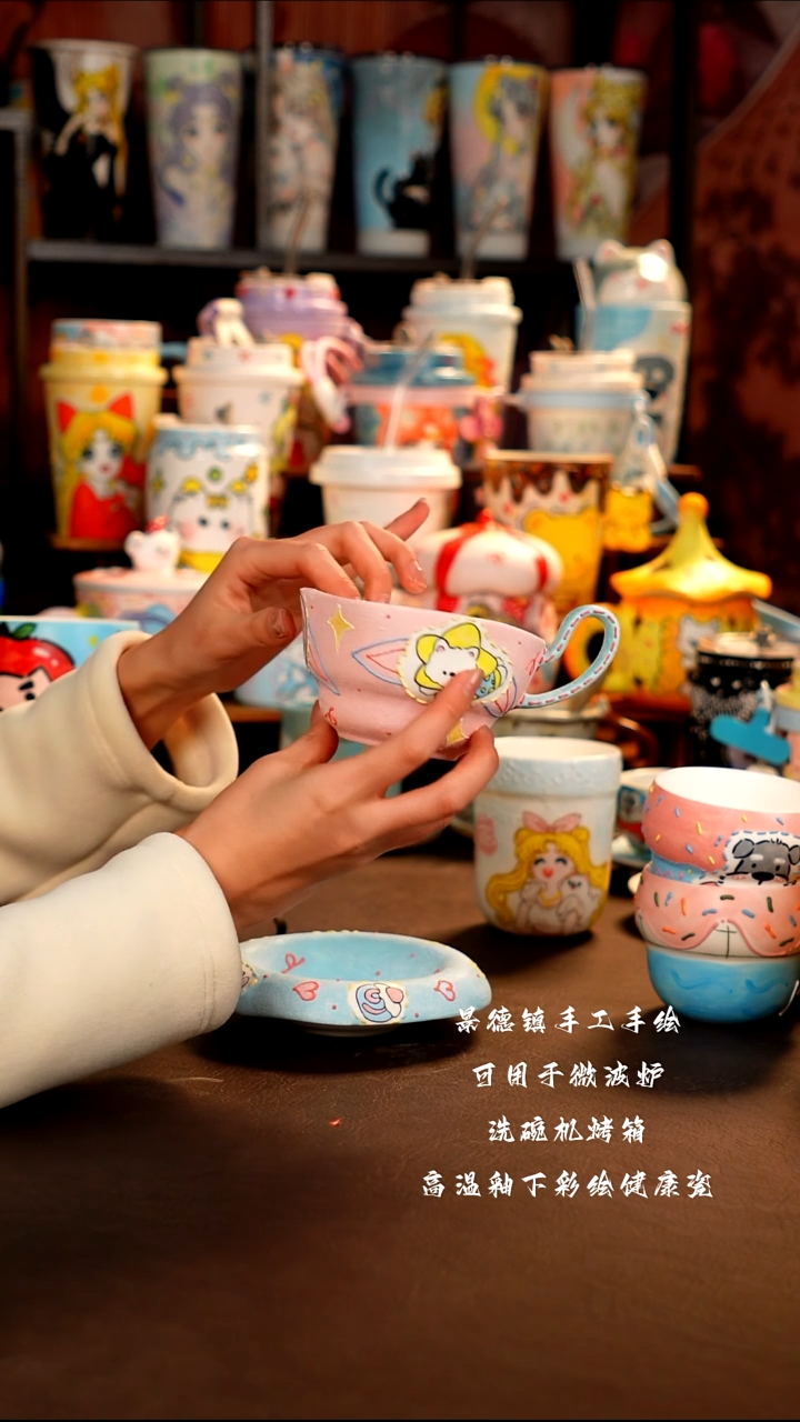 景德镇手工手绘杯杯