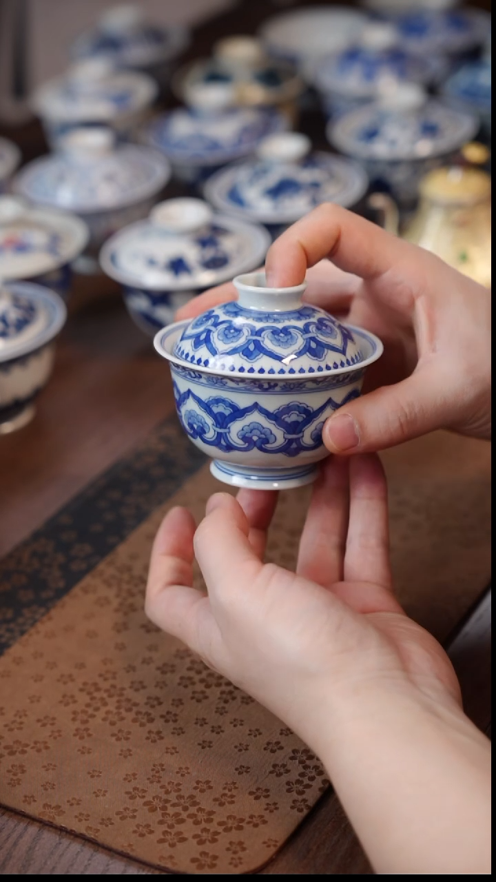 阿*宝相花盖碗111111