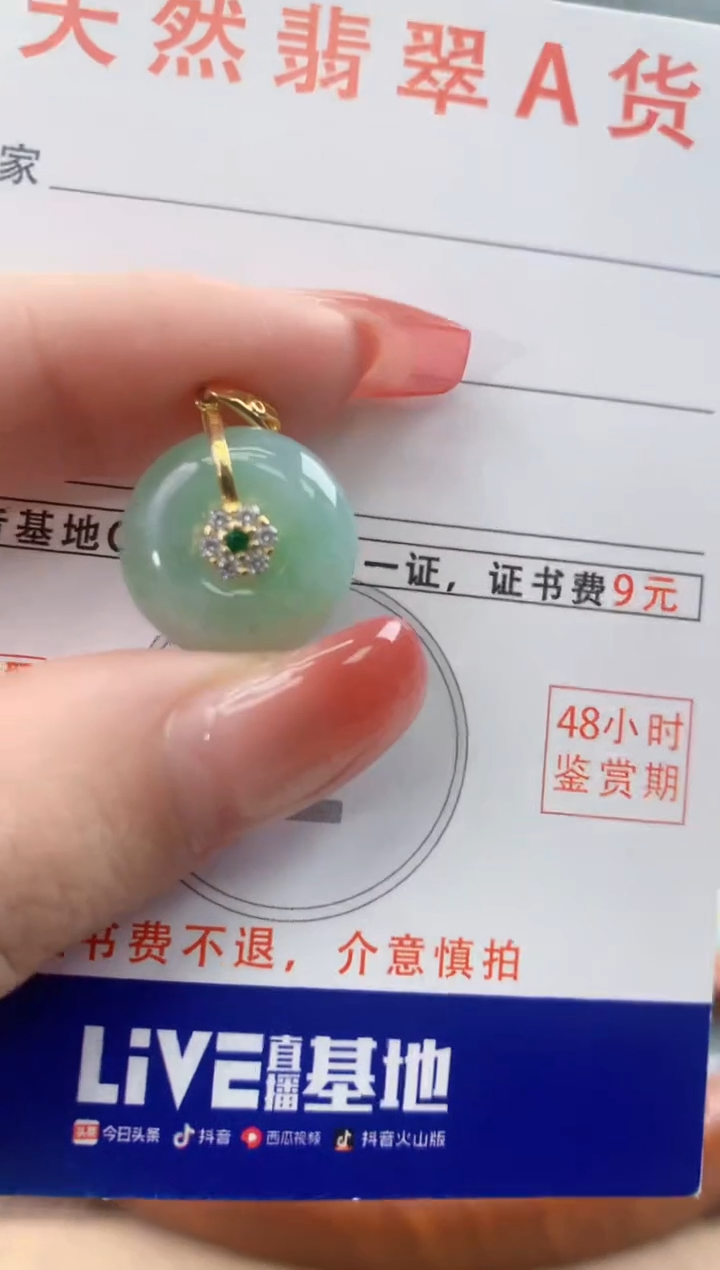 颈饰未镶嵌翡翠天然A货翡翠挂件