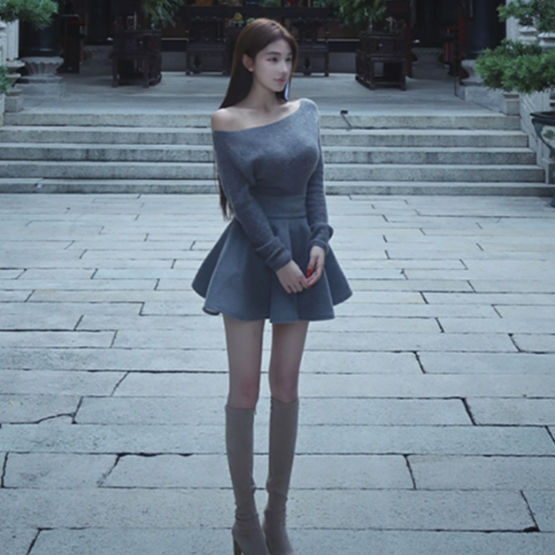 2025秋冬新款显瘦气质设计感富家千金高腰显瘦蓬蓬半身裙