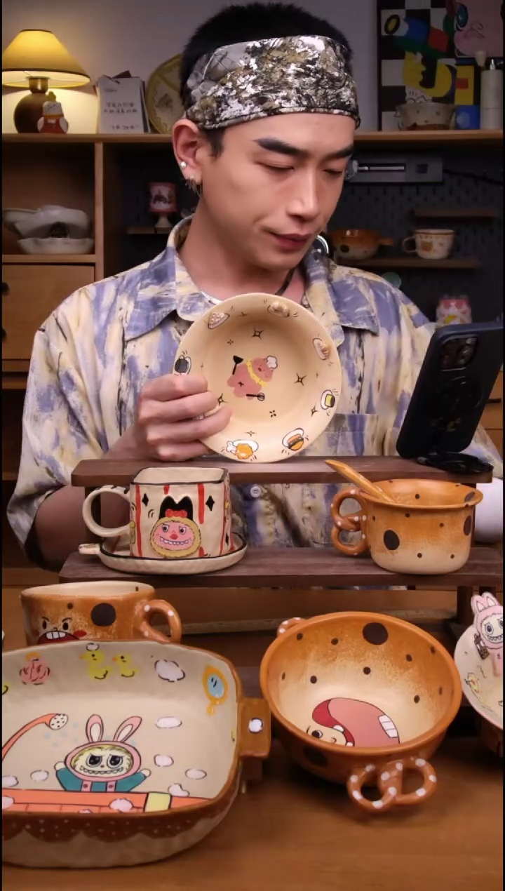 杯子景德镇可爱设计师款陶瓷