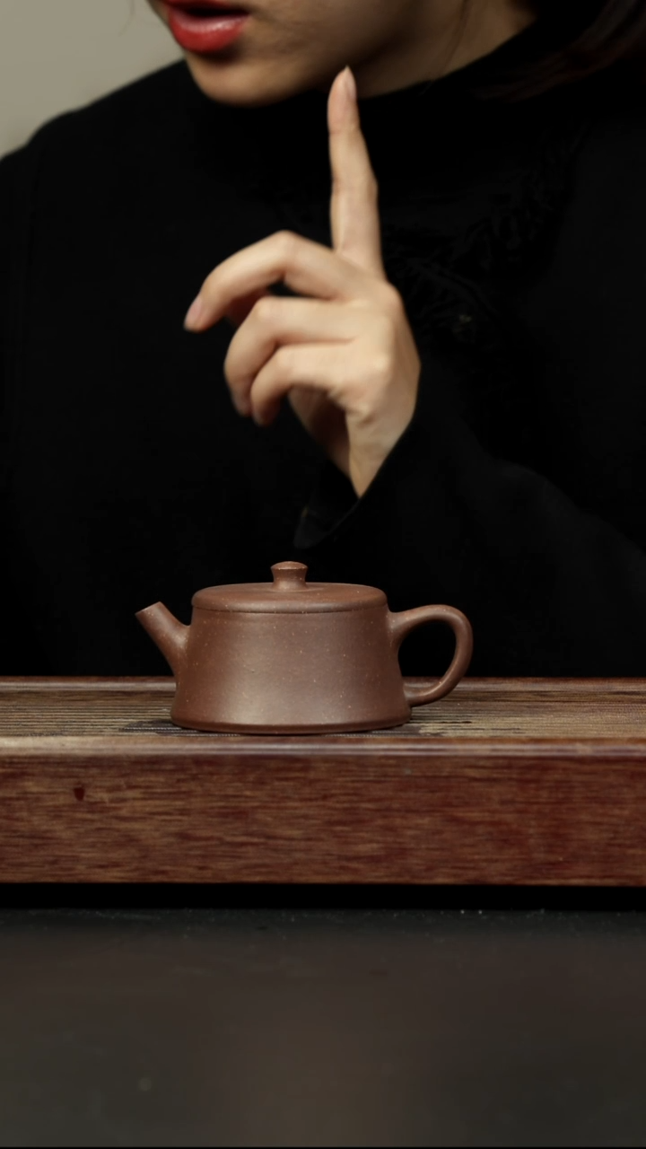 茶壶紫砂四号井老紫泥 云柱
