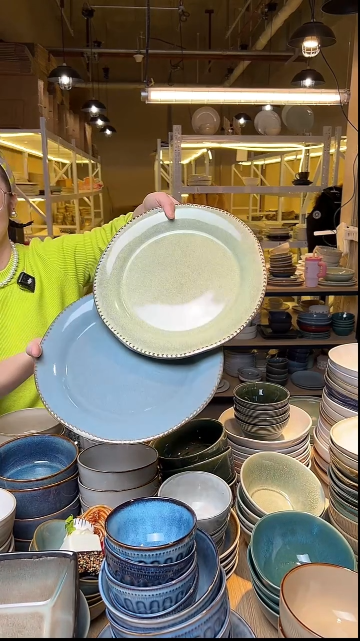 瓷96外贸尾货窑变釉下彩默认瑕疵