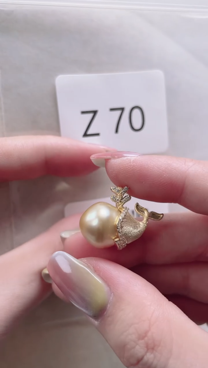 【闪购商品】海水珍珠吊坠银S925镶嵌Z70