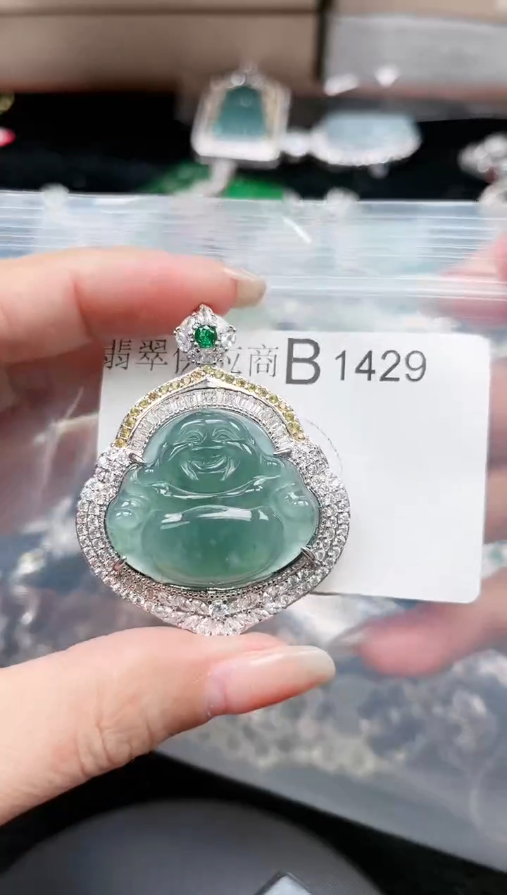【闪购商品】翡翠颈饰未镶嵌1429赠皮绳