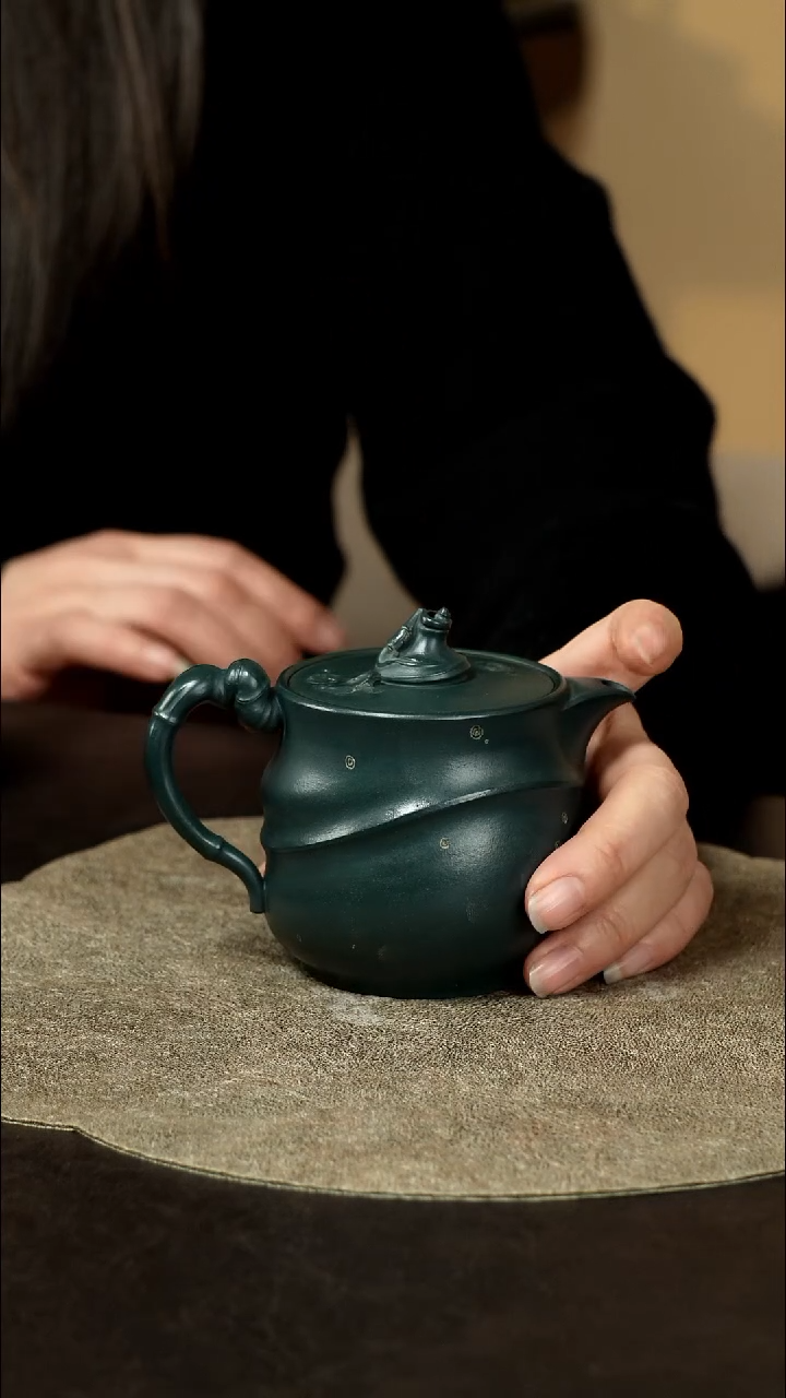 紫砂茶盘秀珠民国绿泥紫砂壶