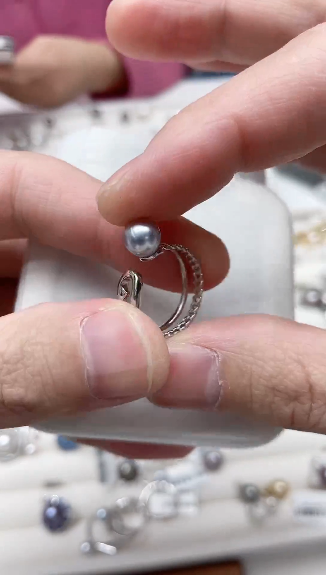 【闪购商品】海水珍珠戒指银S925镶嵌戒指