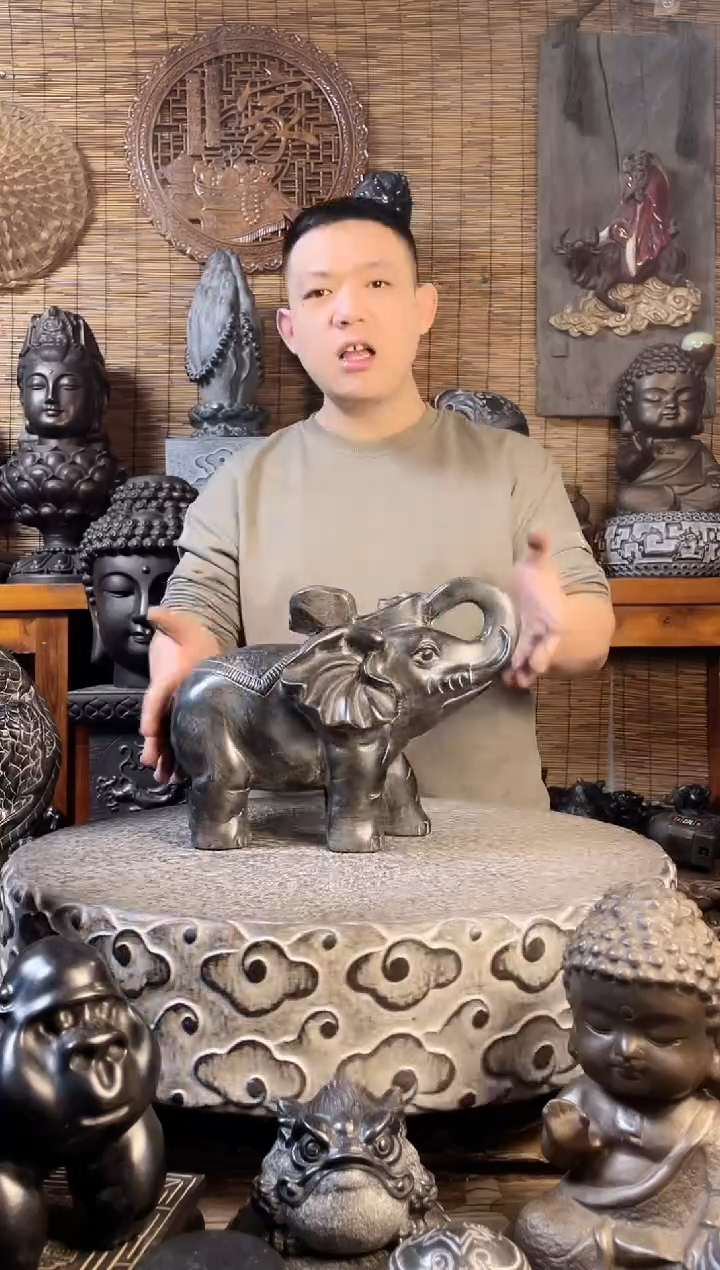 【闪购商品】33大象天然青石雕刻