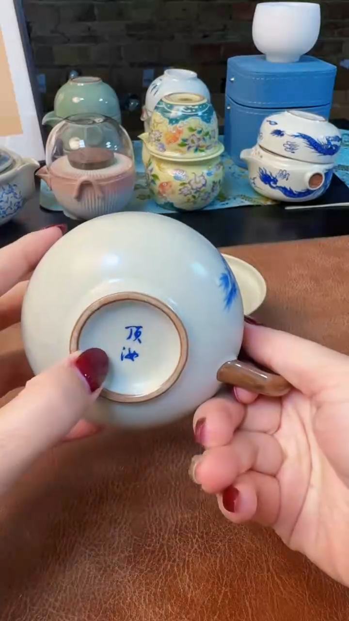 【闪购商品】杯旅行快客茶具，黄龙玉汝，德化羊脂玉瓷