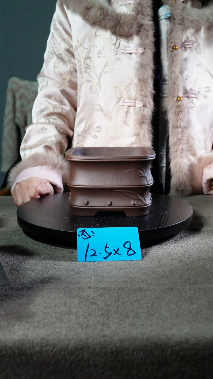 宜兴紫砂小花盆盆