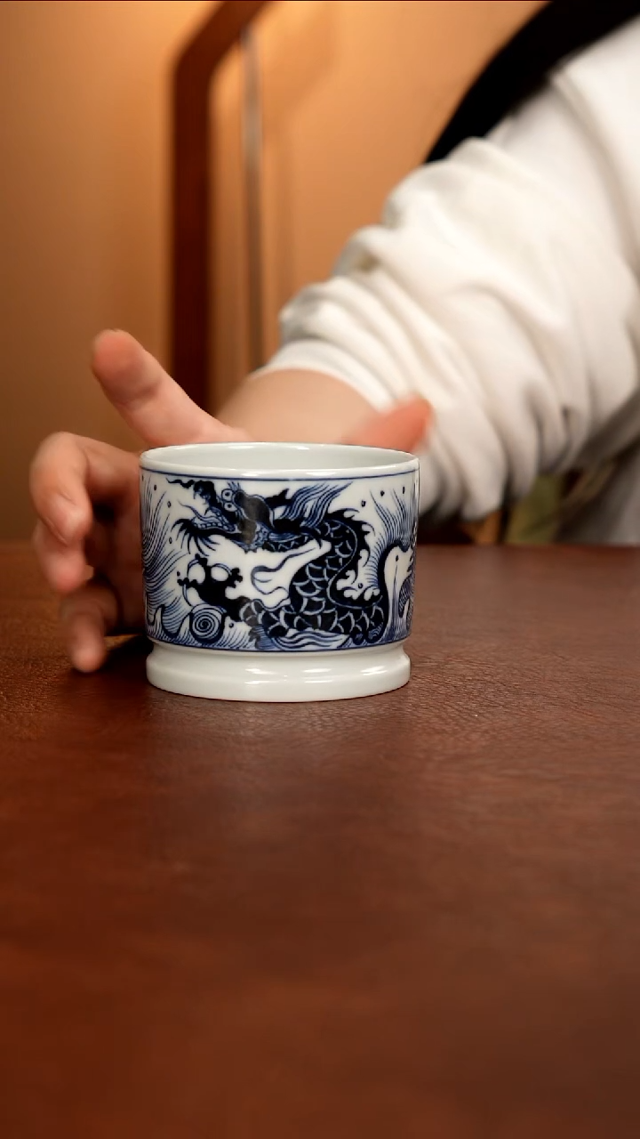 景德镇瓷器，青花瓷手绘茶具~