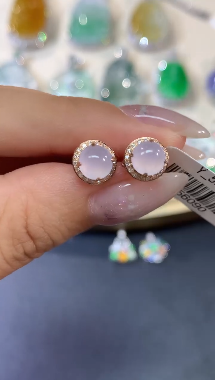 翡翠18K金镶嵌耳饰耳饰 |  2980+0多样性发其一