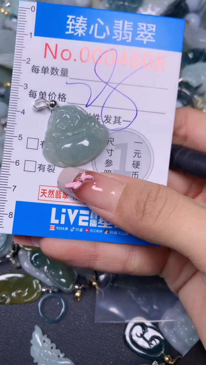 【闪购商品】翡翠颈饰未镶嵌含绳0004608