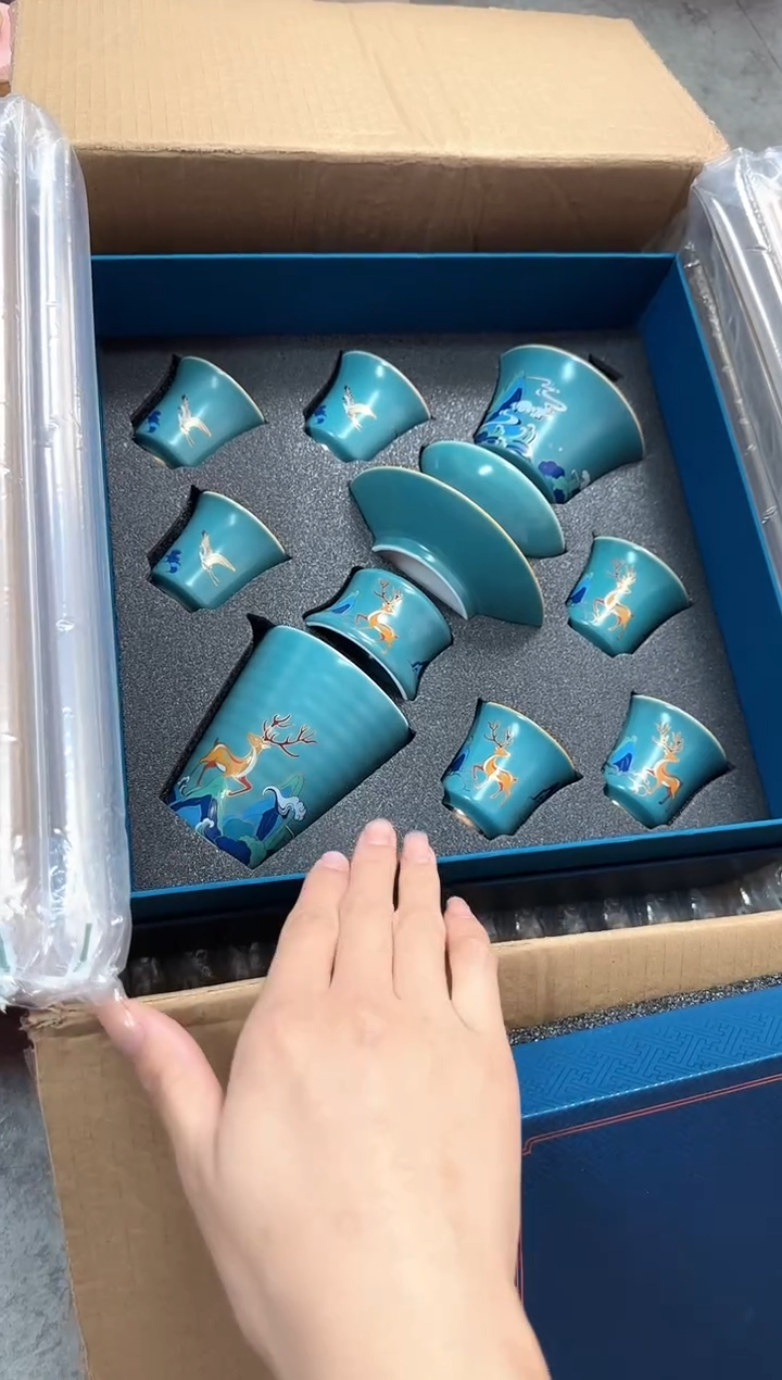 111111111111鹿鹤十件套包装微瑕