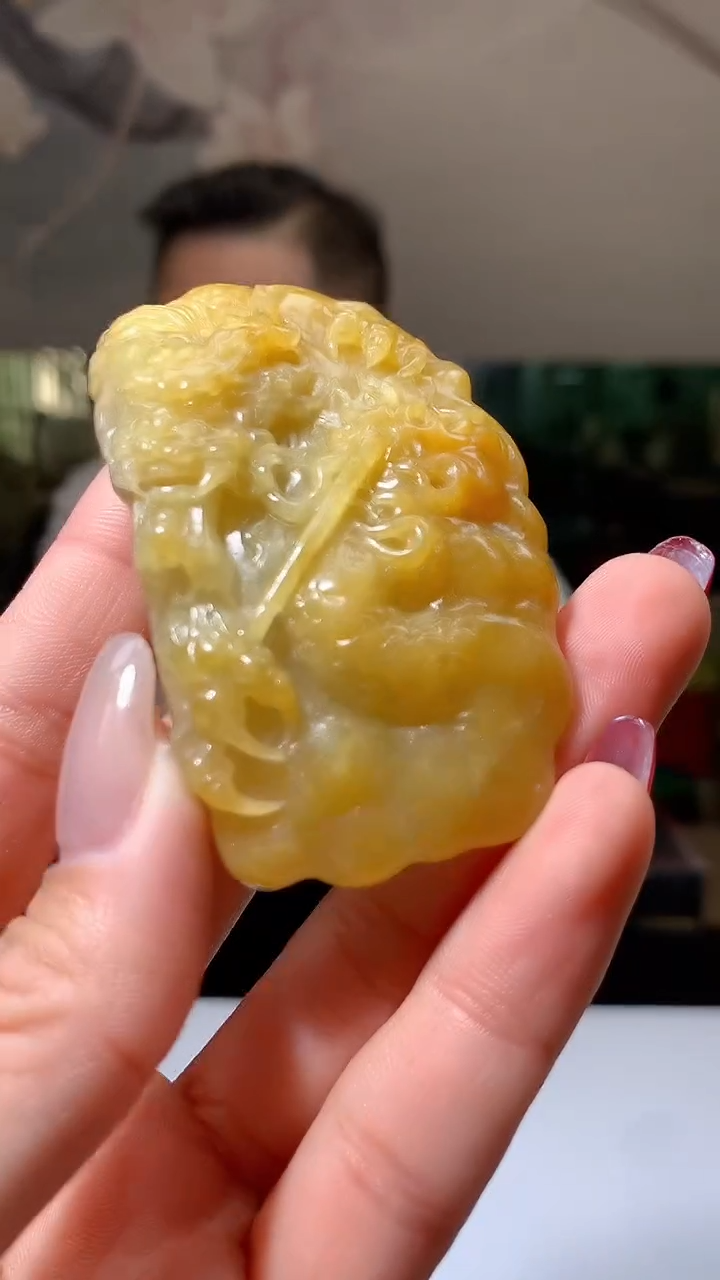 【闪购商品】定制翡翠未镶嵌1044hm-毛货挂件35