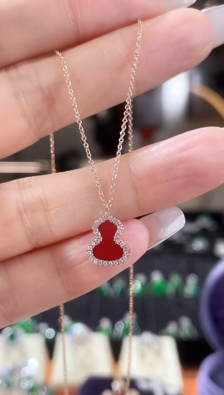 【闪购商品】钻石项链18K金镶嵌项链