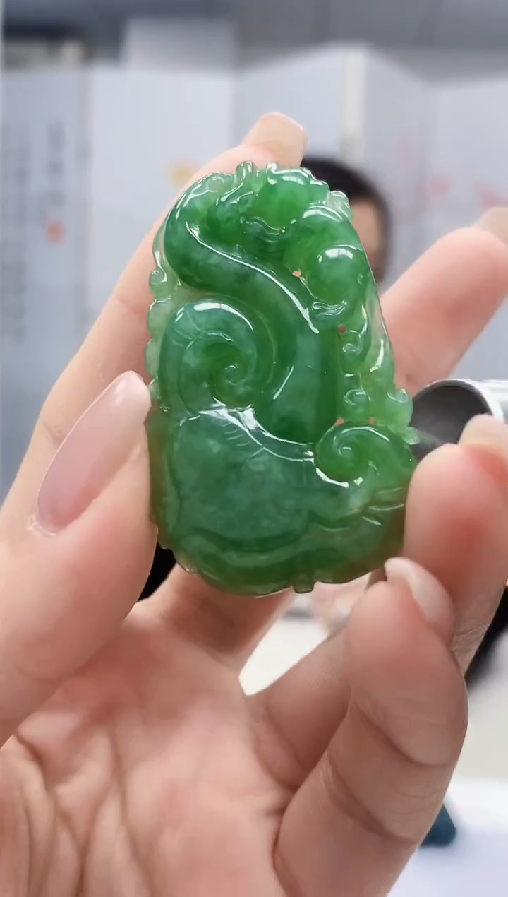 定制翡翠未镶嵌4852lr-毛货挂件40