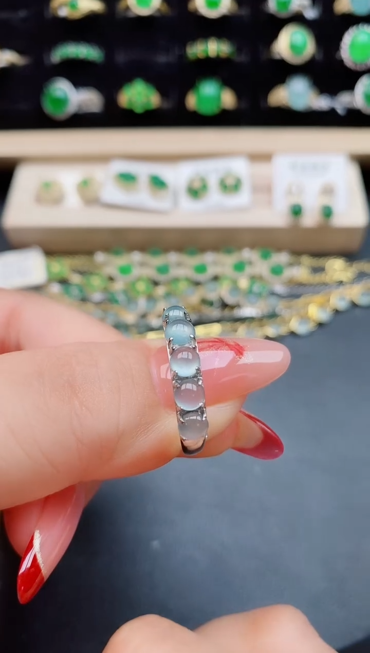 【闪购商品】翡翠戒指银S925镶嵌0580550