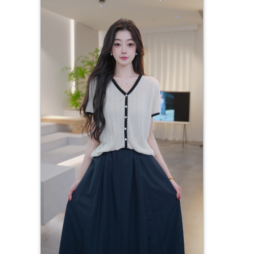 Basic House/百家好新款百搭减龄针织衫 B1325B57372