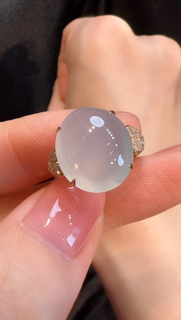 18K金镶嵌戒指翡翠L6