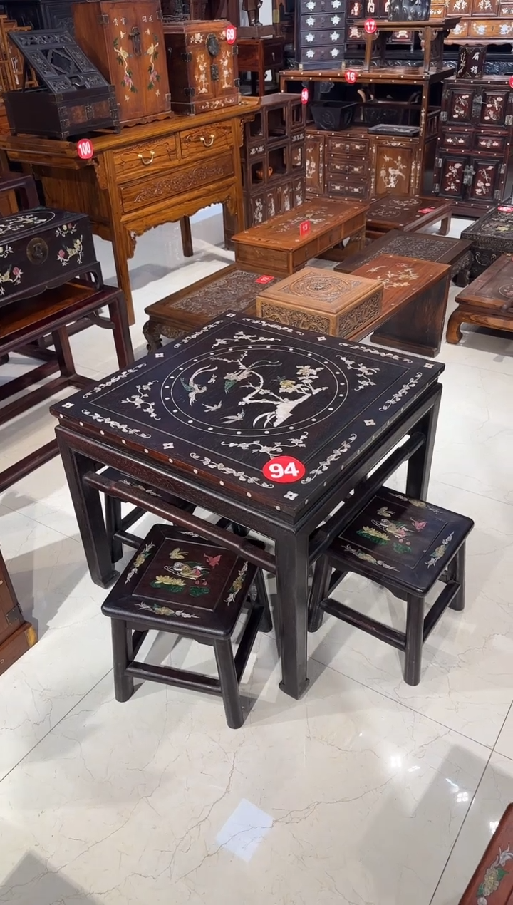 【闪购商品】木木艺邵氏紫檀八仙桌一套3100.888