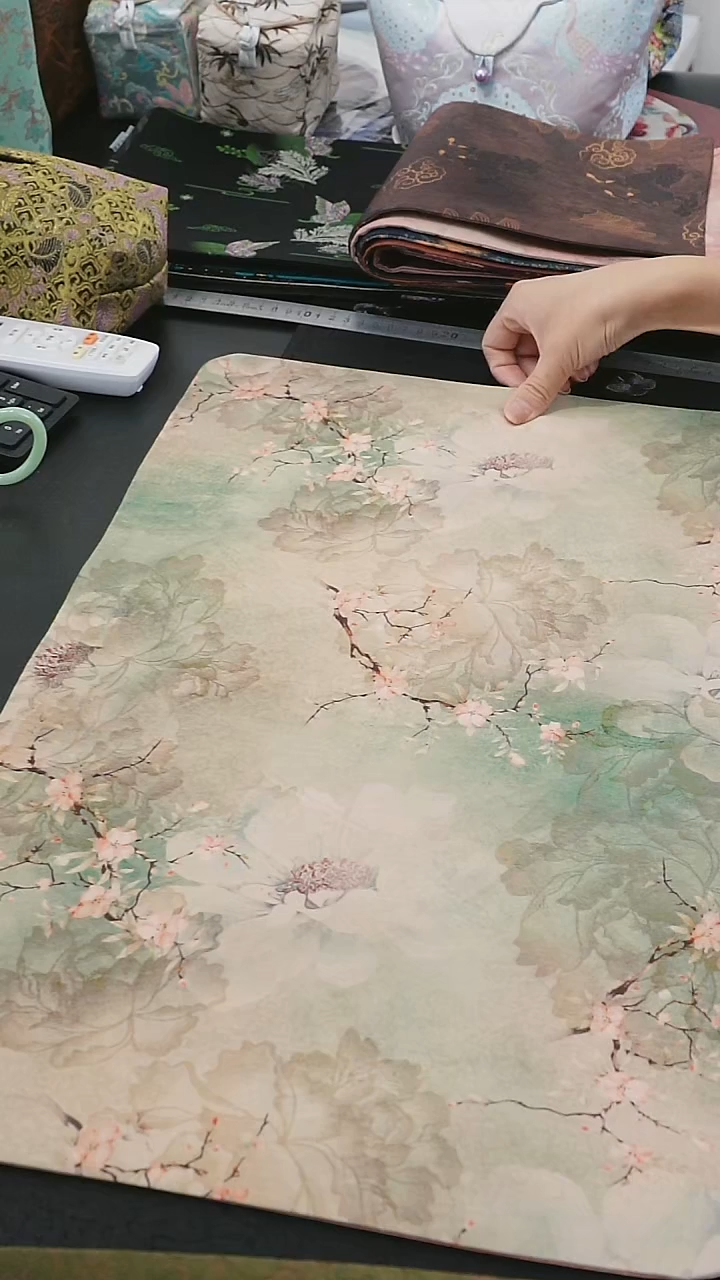 66+36织锦系列茶席国风国画两面可用