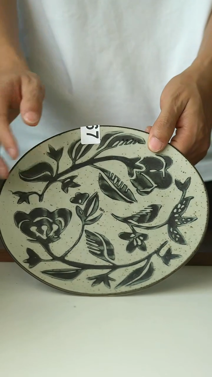 967瑕疵黑玫瑰早餐盘@4-2@