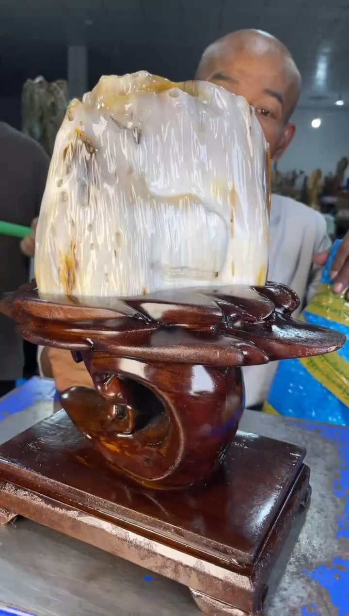 未镶嵌摆件硅化玉53