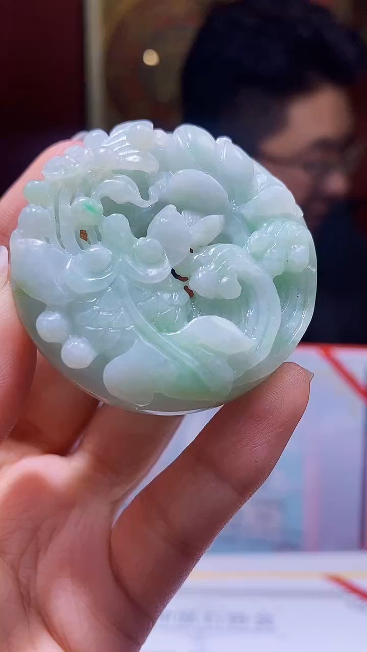 未镶嵌定制翡翠KK翡翠毛货吊坠-11