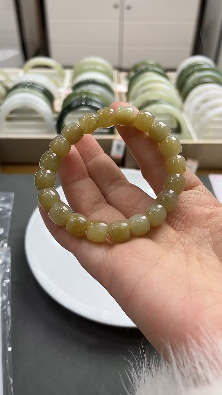 【闪购商品】和田玉手链未镶嵌糖白直切手串