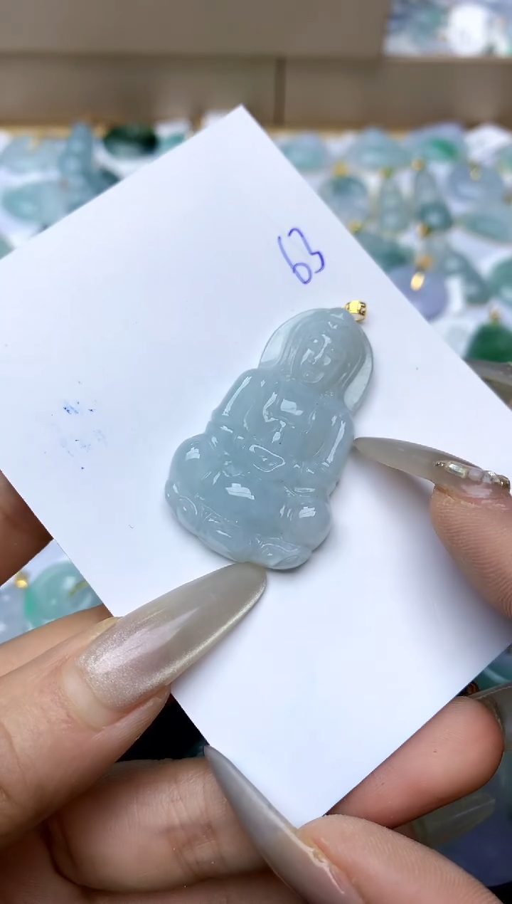 【闪购商品】翡翠颈饰18K金镶嵌天然A货翡翠