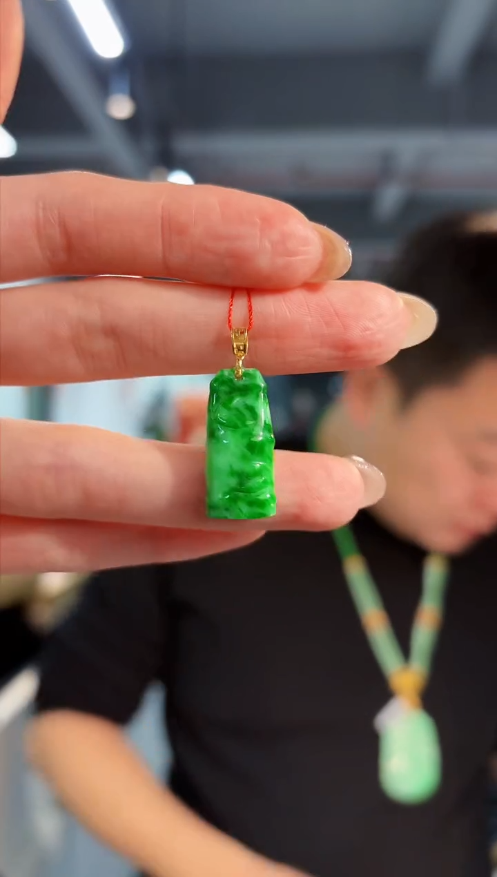 【闪购商品】翡翠颈饰18K金镶嵌缅料A货/支持复检/一件