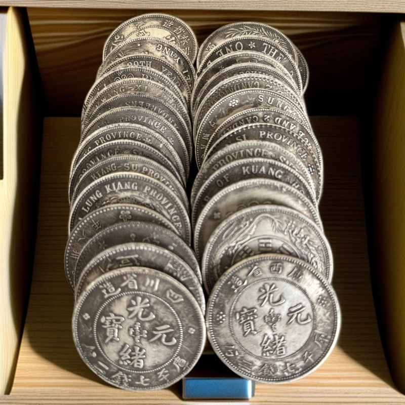 （壹）复古龙洋大头金色手工桌面摆件硬币仿古工艺品五十枚随机发