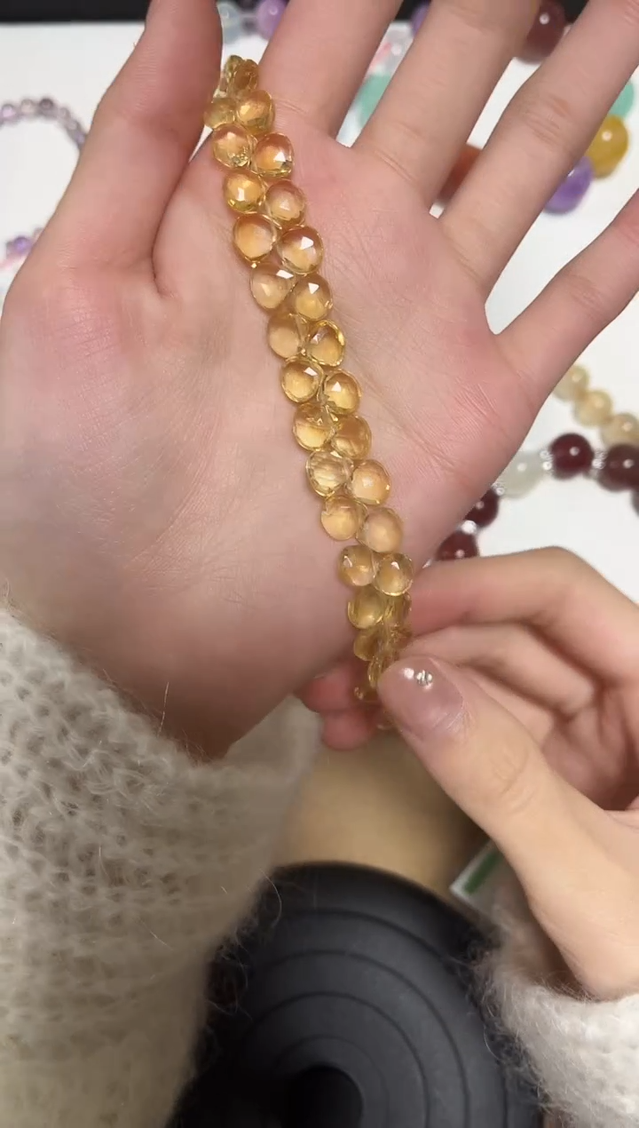 未镶嵌手链水晶14-101黄水晶设计款手链