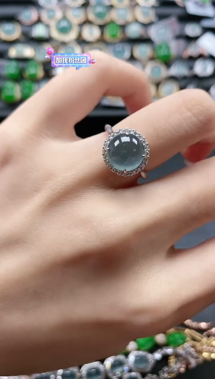 【闪购商品】翡翠戒指银S925镶嵌51511