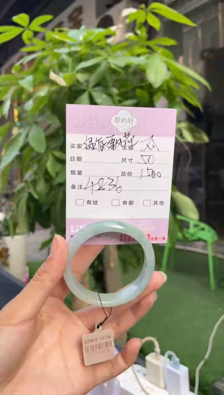 未镶嵌手镯翡翠G 50正圈 4836