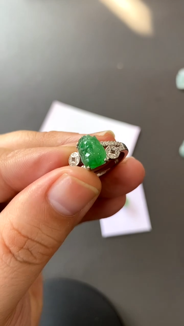 【闪购商品】翡翠戒指银S925镶嵌买断价