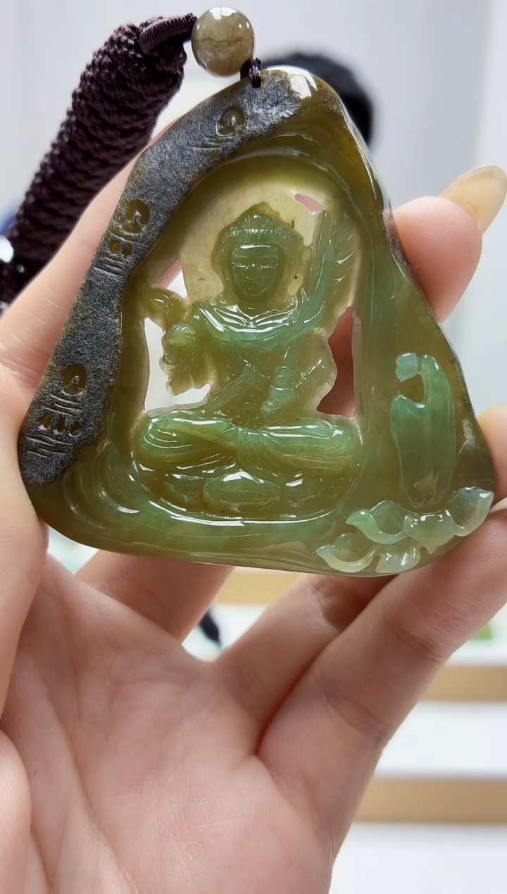 未镶嵌定制翡翠5028jw-毛货挂件79