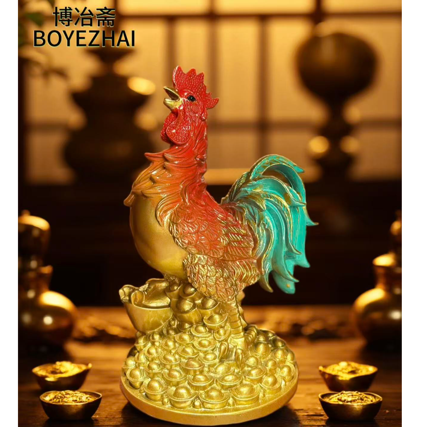 大吉大利金鸡新中式创意高档家居装饰摆件