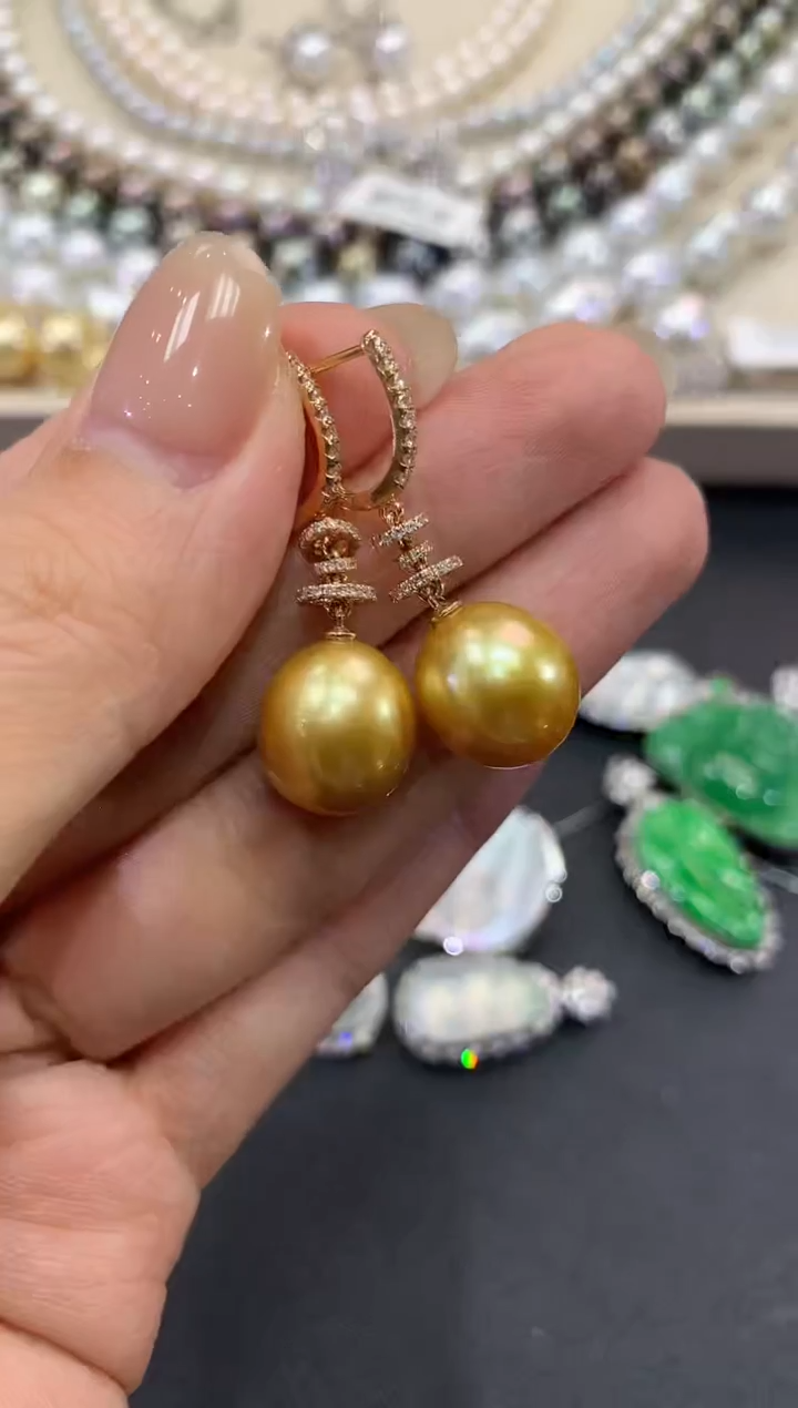 【闪购商品】海水珍珠耳饰|18K金镶嵌w181    