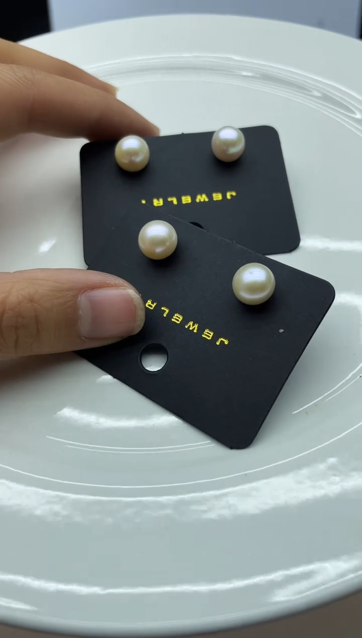 【闪购商品】淡水珍珠耳饰银S925镶嵌耳钉多其性发其一