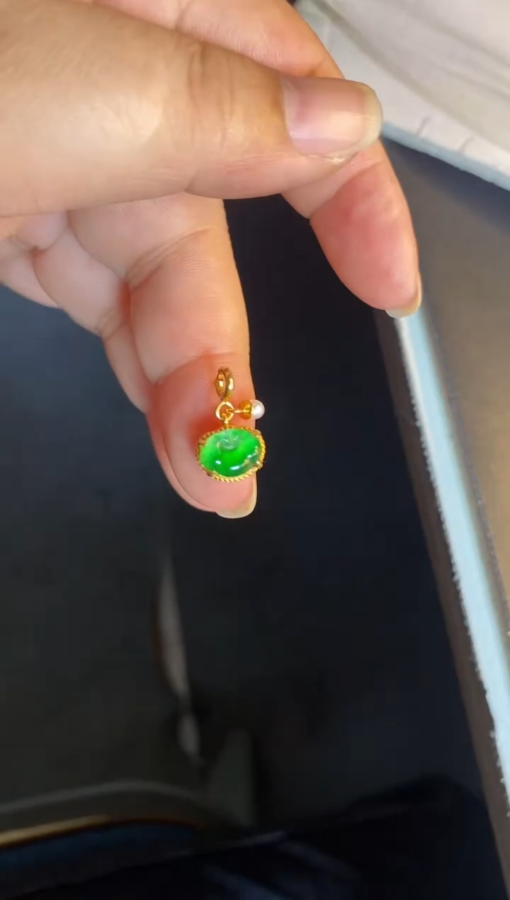 吊坠(不含链)银S925镶嵌翡翠1