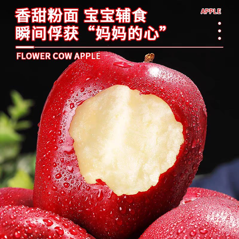 天水花牛苹果应季上市可脆可粉一果两吃